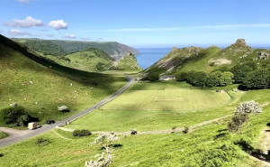 The Valley of Rocks near Lynton, a scenic stop for visitors heading toward North Coast Café.
