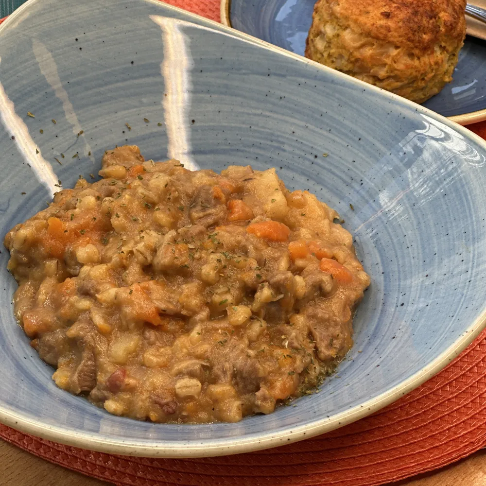 Devon lamb and pearl barley ale stew from the Exmoor winter stews menu at the North Coast Café.