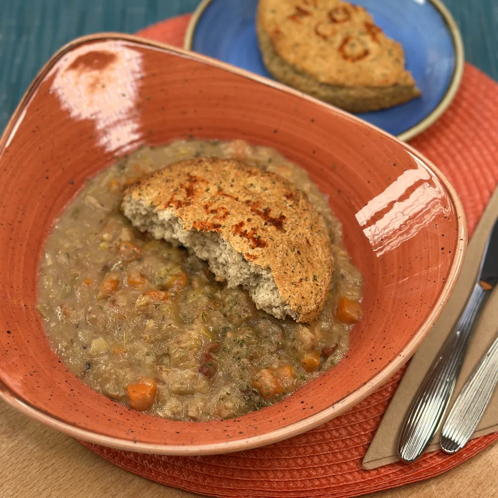 Devon pork and vegetable cider stew from the Exmoor winter stews menu at the North Coast Café.