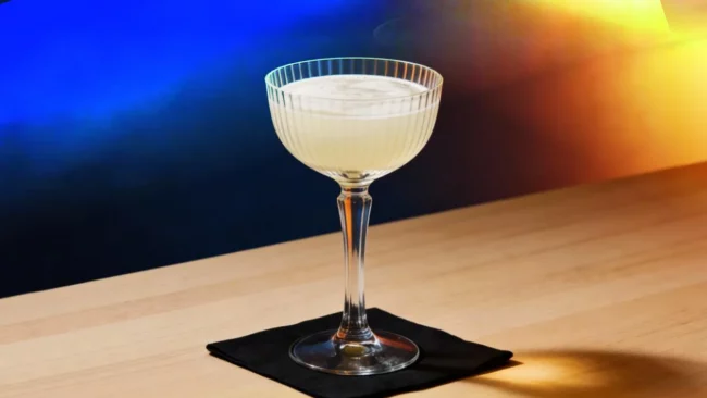 Corpse Reviver cocktail served at North Coast Café in Lynton