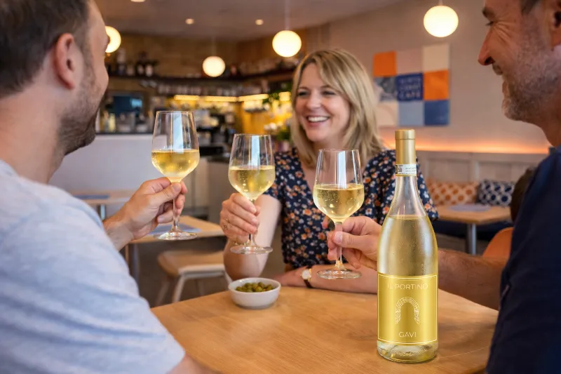 Il Portino Gavi served chilled at North Coast Café